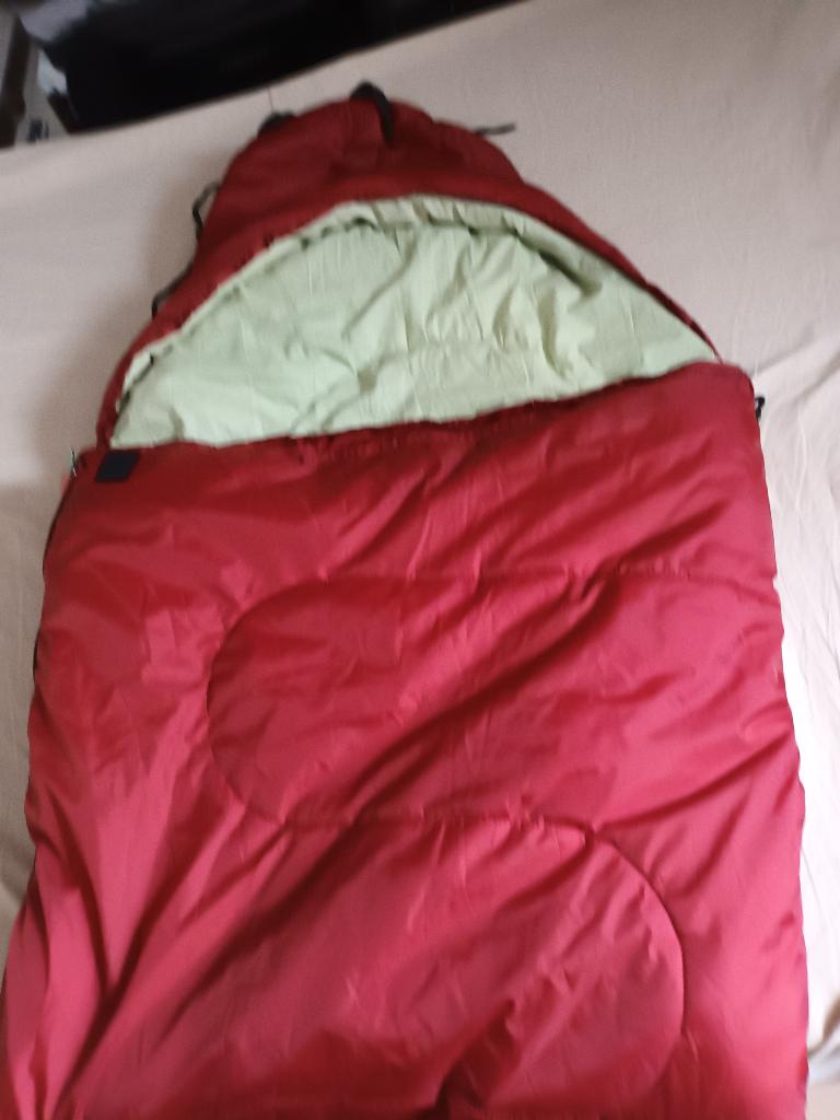 Funcamp lange grijze paars slaapzak.mummievormig 225-76cm, Ophalen of Verzenden, Zo goed als nieuw