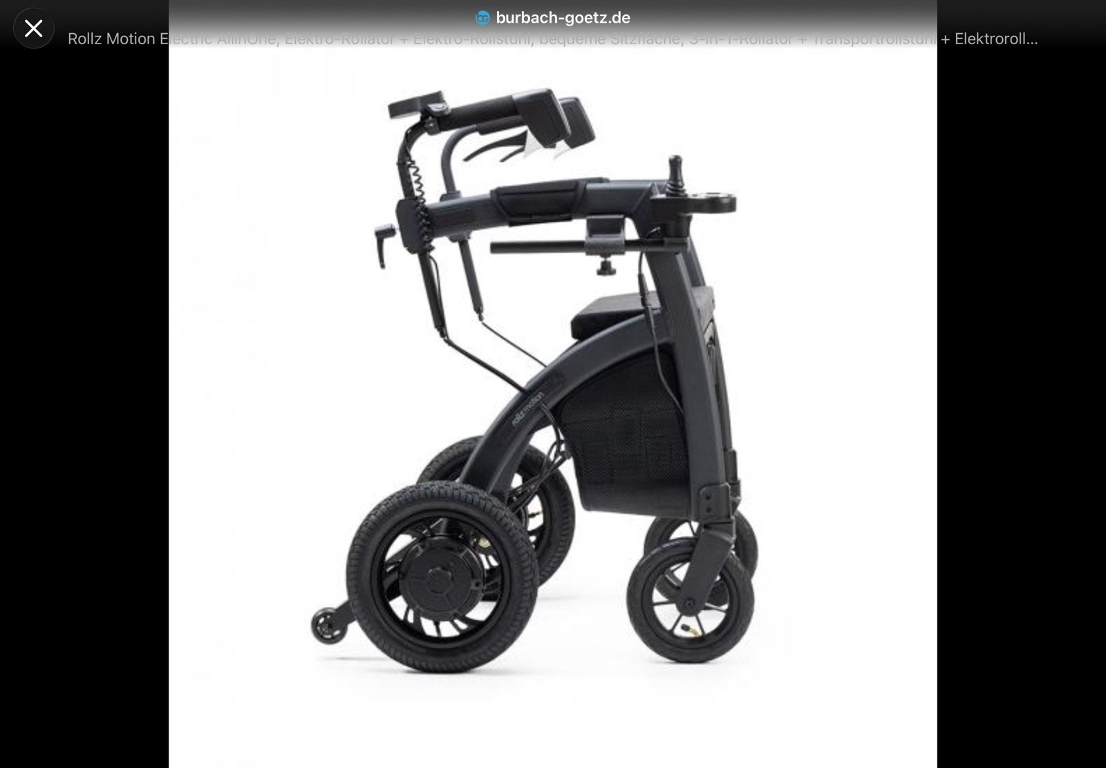 Rollz Rollator zo goed als nieuw elektrich, Ophalen of Verzenden, Zo goed als nieuw, Duwrolstoel