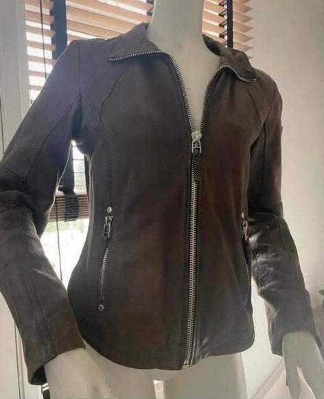 Gipsy by Mauritius lederen jas Leather jacket maat M, Kleding | Dames, Bruin, ., Ophalen of Verzenden, Zo goed als nieuw