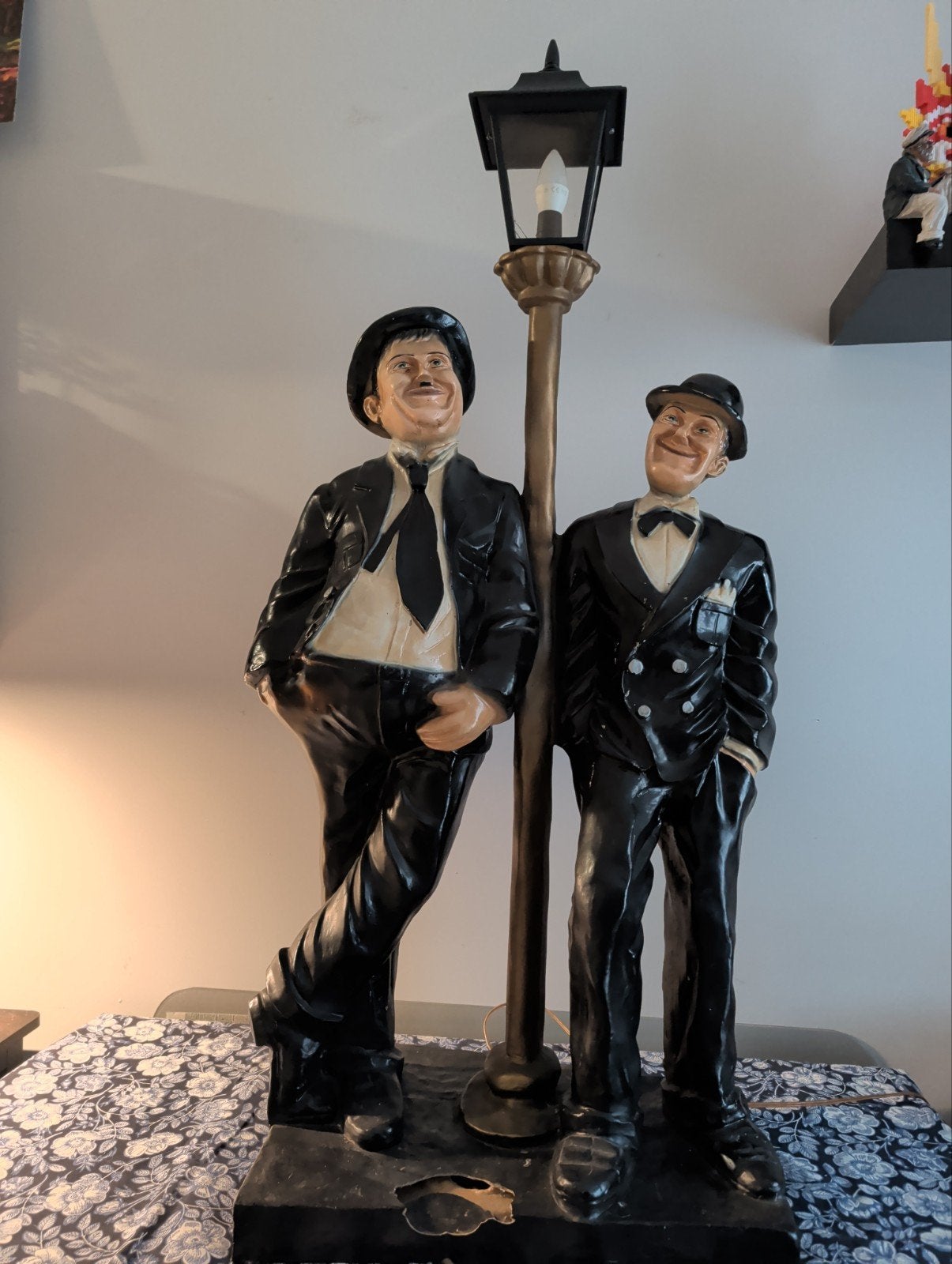 Unieke Laurel & Hardy Lamp - Vintage Stijl, Ophalen, Vintage, Overige materialen, Gebruikt