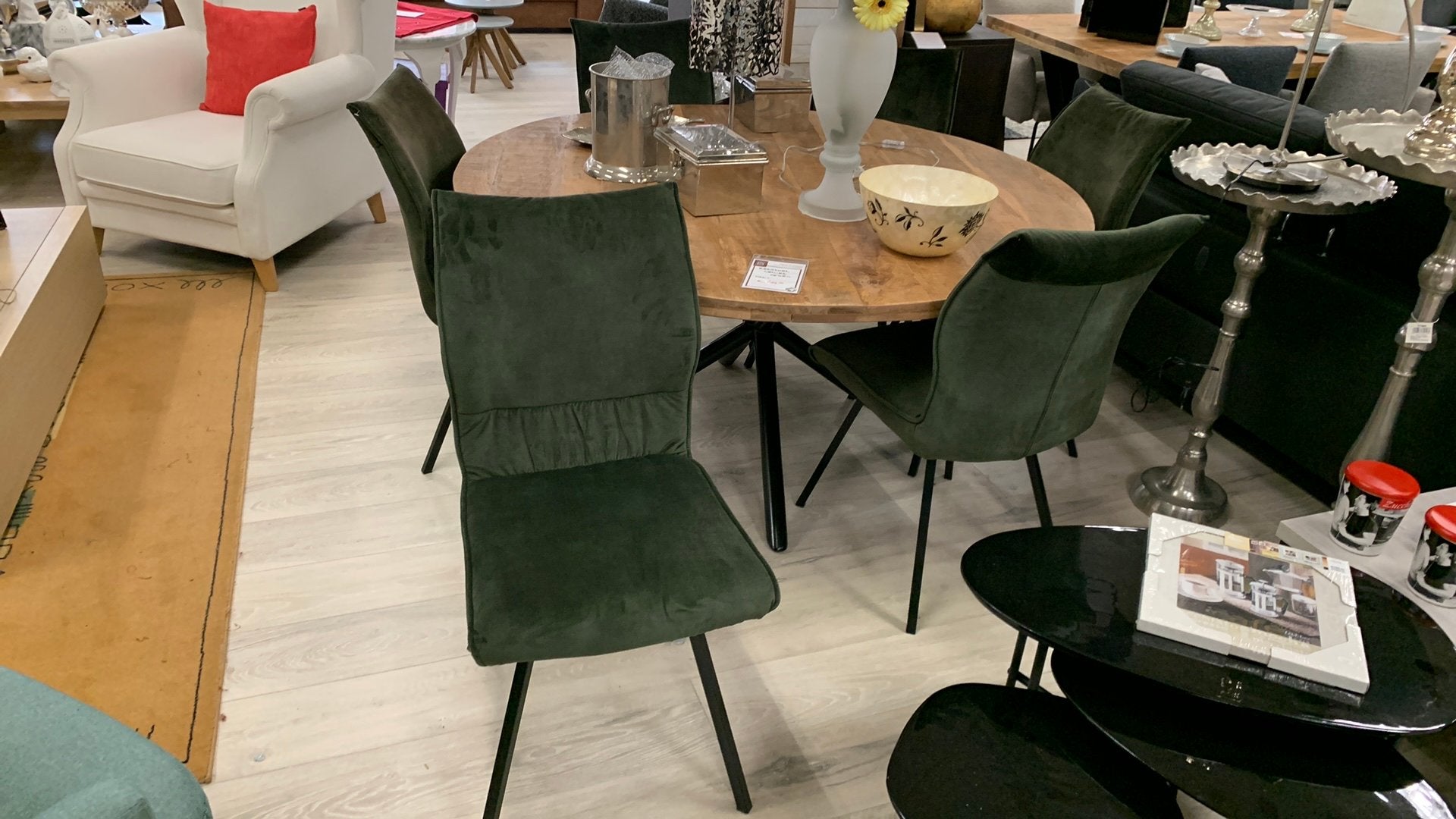 Eetstoelen modern velvet stof groen, Huis en Inrichting, Stoelen, Ophalen, Overige kleuren, Nieuw, Vijf, Zes of meer stoelen