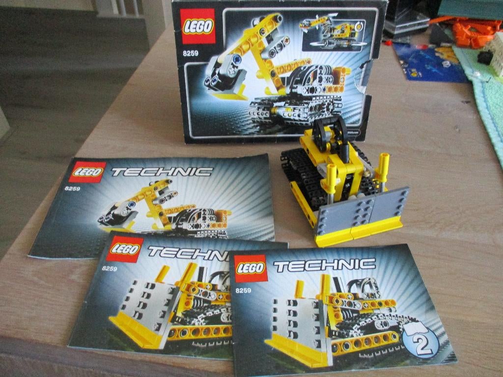 Lego 8259 technic kraan shovel 2 in 1, Ophalen of Verzenden, Zo goed als nieuw, Complete set, Lego