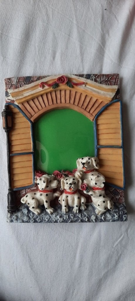 Fotolijst 11 x 14 cm met de 101 dalmatiers - disney, Ophalen of Verzenden, Overige figuren, Zo goed als nieuw, Beeldje of Figuurtje