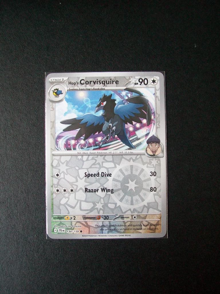 8630 Nieuwe Pokemon Kaart Holofoil Hop's CORVIKNIGHT 108/159, Verzenden, Nieuw, Losse kaart, Foil