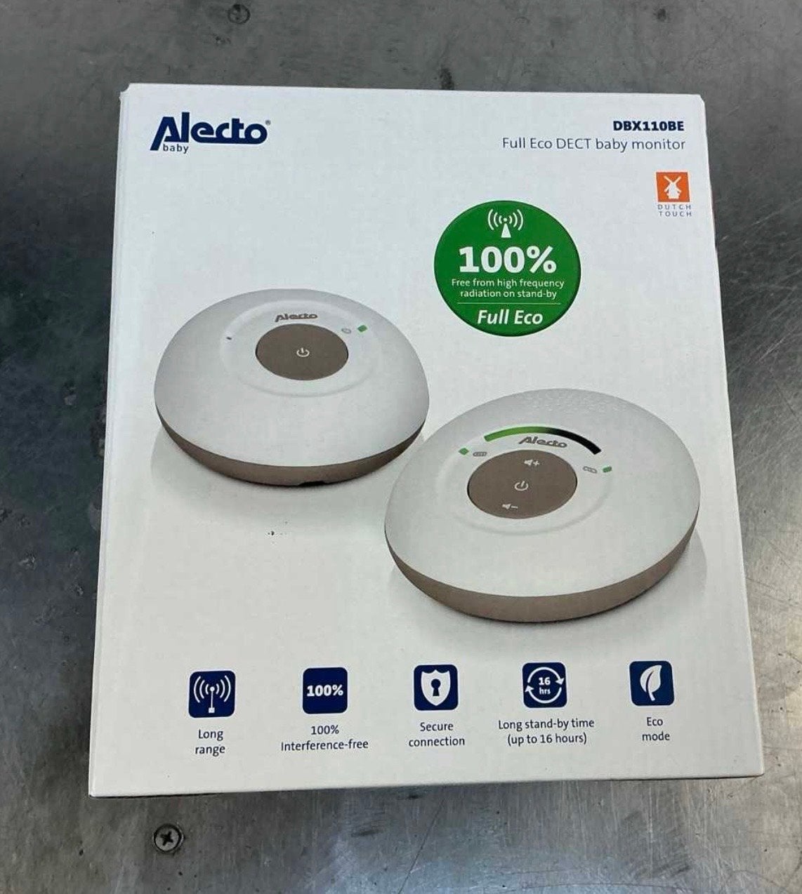 Alecto Baby DBX110BE Full Eco DECT Babyfoon, Kinderen en Baby's, Ophalen of Verzenden, Gebruikt, 250 meter of meer, Digitaal