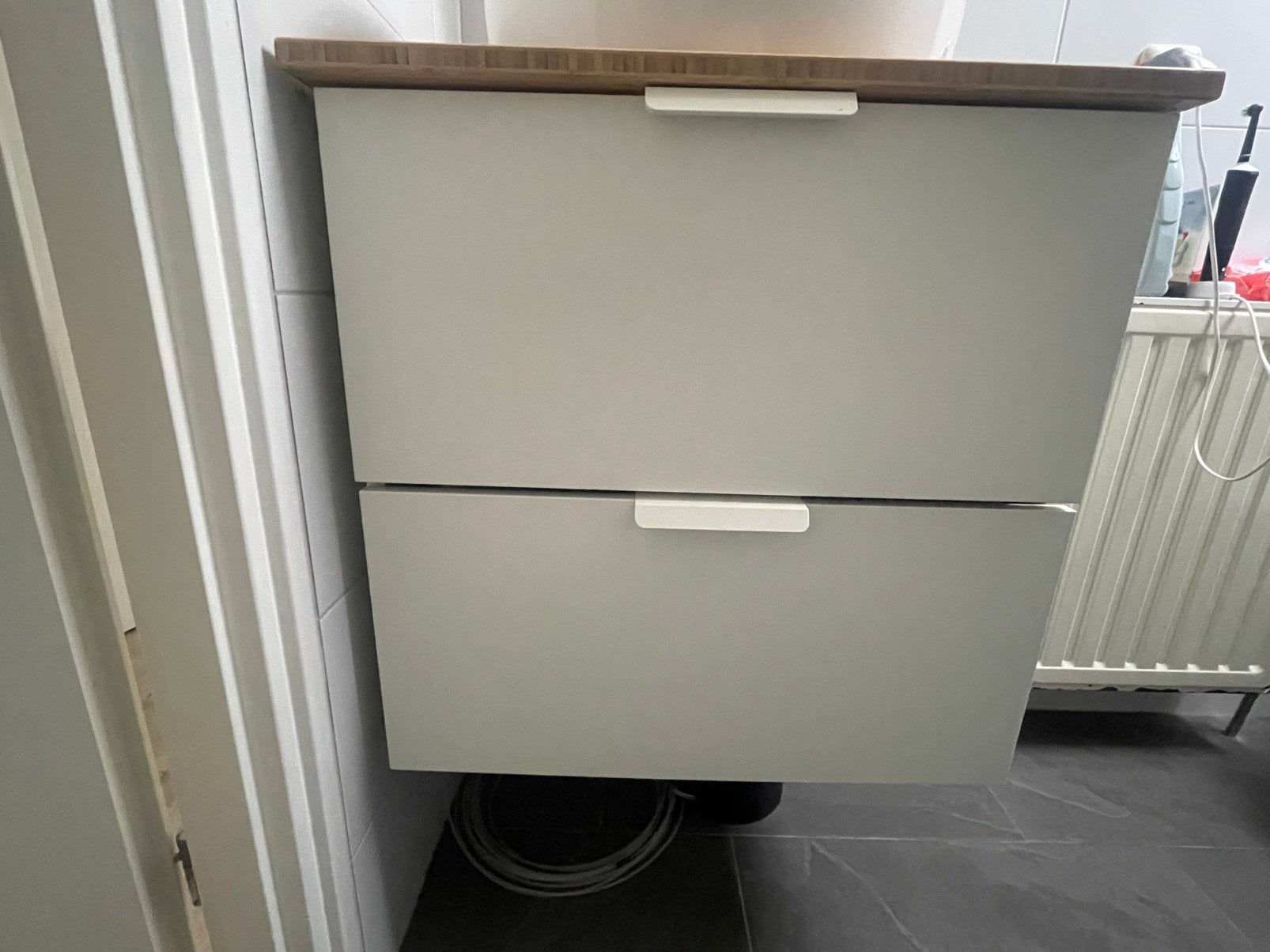 Badkamer wasmeubel met waskom en kraan, Ophalen, Gebruikt, Overige typen, 50 tot 100 cm