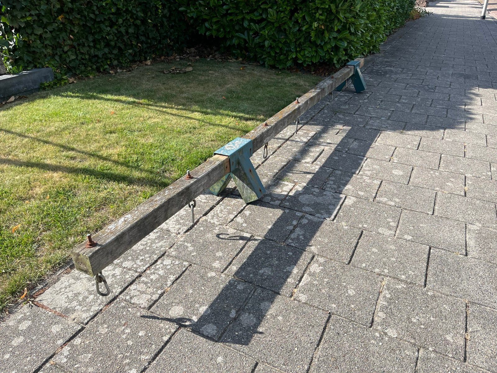 Schommel - bovenligger met haken, Ophalen of Verzenden, Gebruikt, 250 cm of meer, Palen