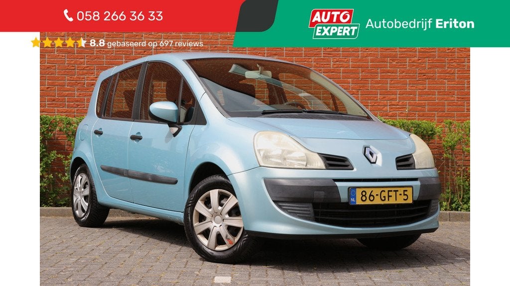 Renault Modus 1.2 TCE 101pk Expression | NL-auto | 5 deuren, Auto's, Renault, Voorwielaandrijving, Gebruikt, 4 cilinders, Blauw