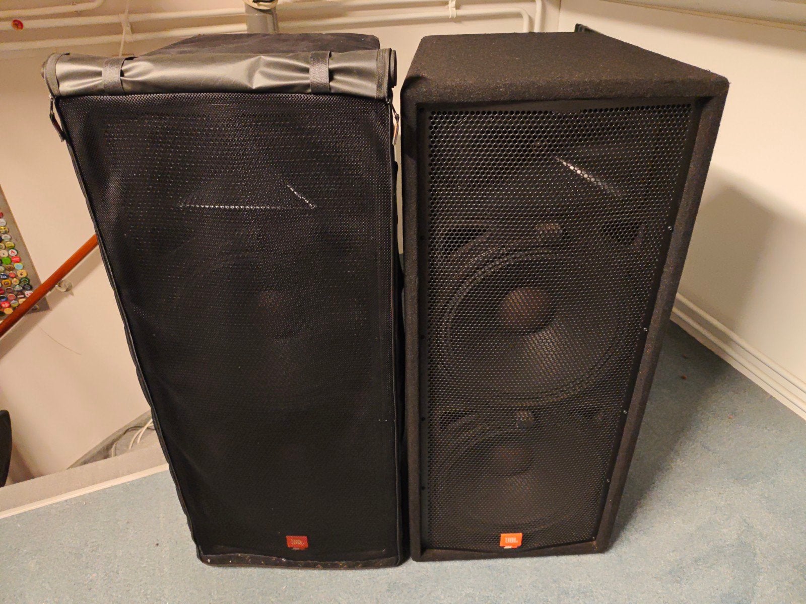 JBL JRX125 staande Luidsprekers (Paar) met originele hoezen, Vloerstaande luidspreker, JBL, Zo goed als nieuw, Stofbestendig