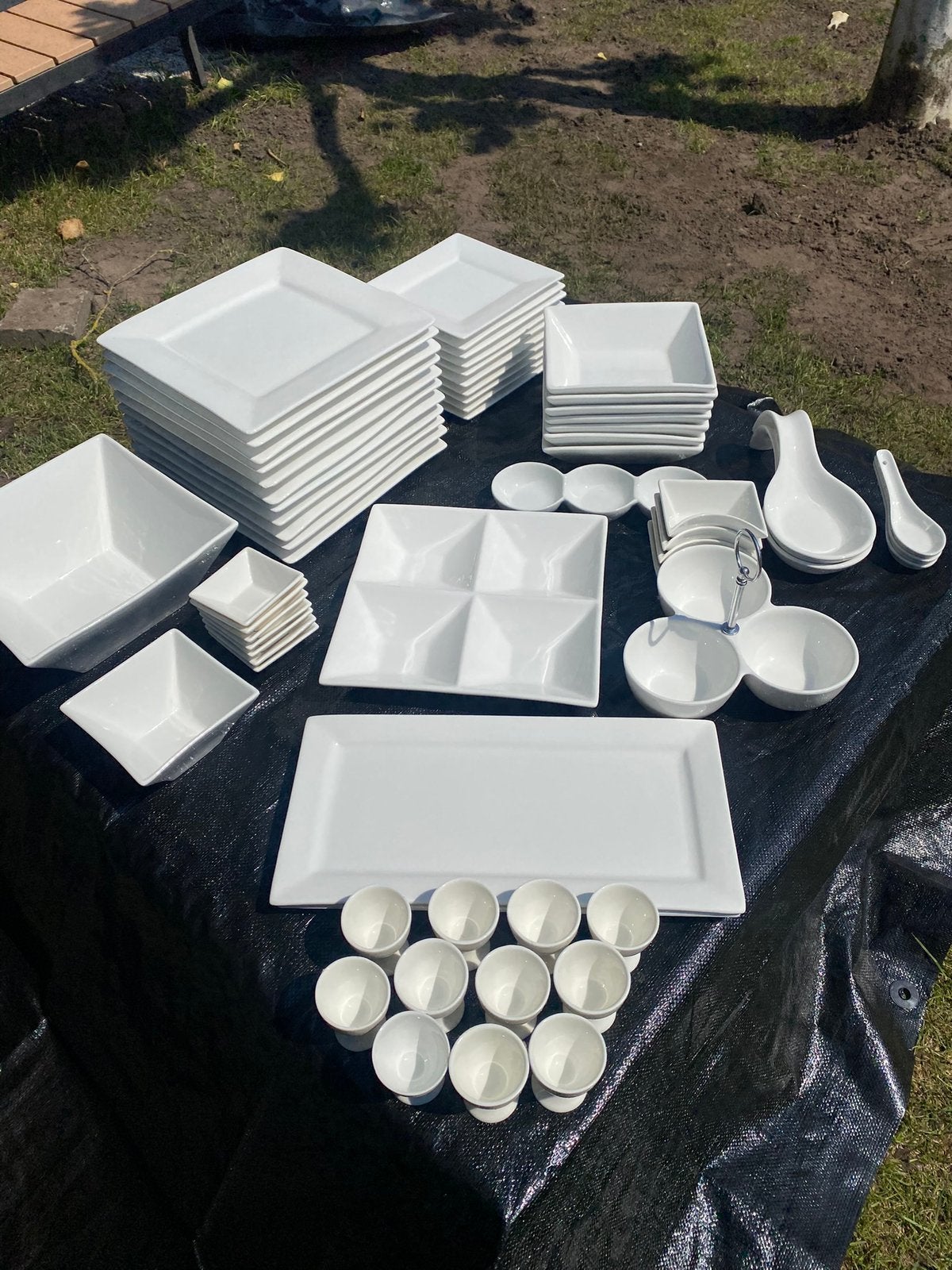 Servies Maxwell & Williams vierkant, Ophalen, Gebruikt, Overige stijlen, Bord(en)