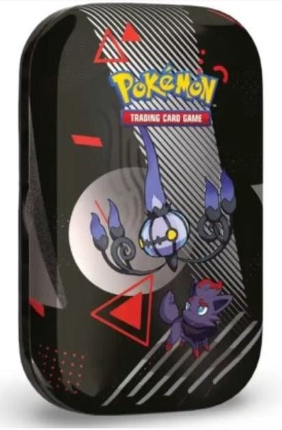 Pokemon - Lege Mini Tin: Chandelure + 50 kaarten, Ophalen of Verzenden, Zo goed als nieuw, Meerdere kaarten, Foil