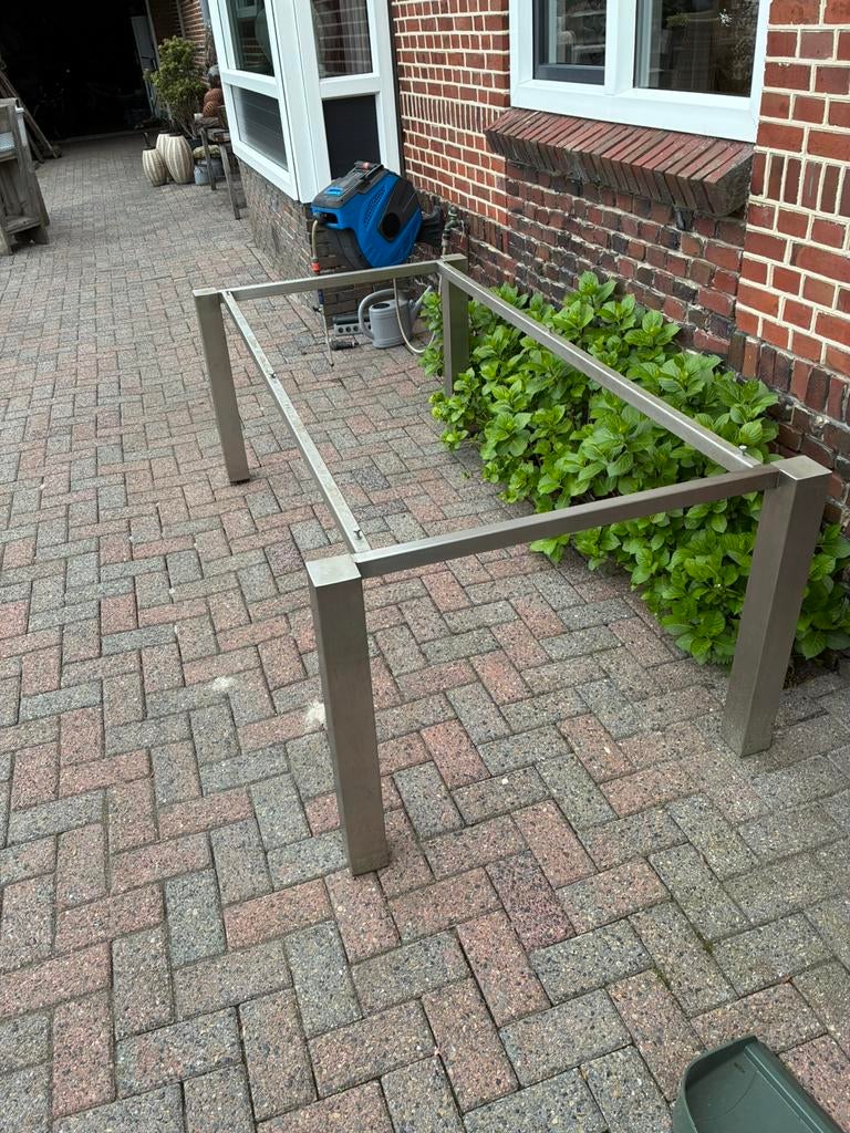 Rvs tafel onderstel, Ophalen, Zo goed als nieuw, Rechthoekig, Rvs