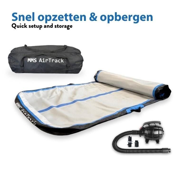 MMS AirTrack opblaasbare turnmat met pomp, Ophalen of Verzenden, Zo goed als nieuw