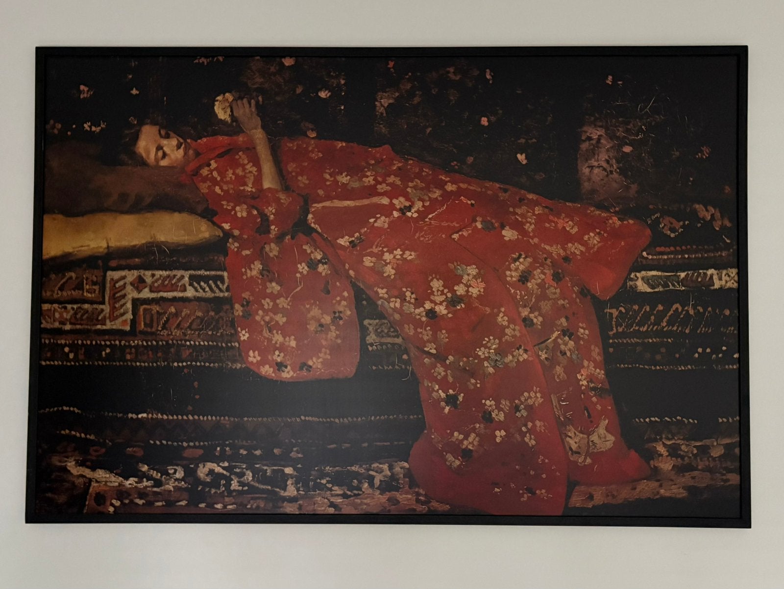 Meisje in rode kimono - Breitner XXL 150 cm x 100 cm, Ophalen, Overige typen, 125 cm of meer, Zo goed als nieuw