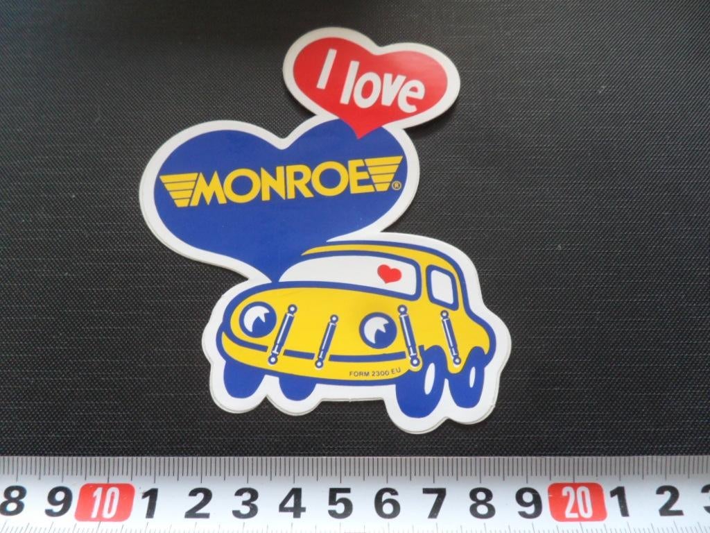 sticker I LOVE MONROE schokdempers auto strip *, Ophalen, Zo goed als nieuw