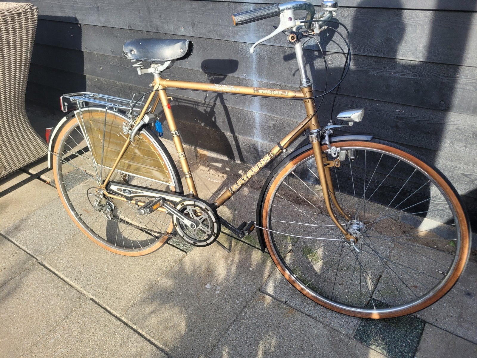batavus vintage sportfiets geheel origineel. alles werkt nog, Fietsen en Brommers, Jaren '60 of nieuwer, Velgrem, Batavus, Ophalen of Verzenden