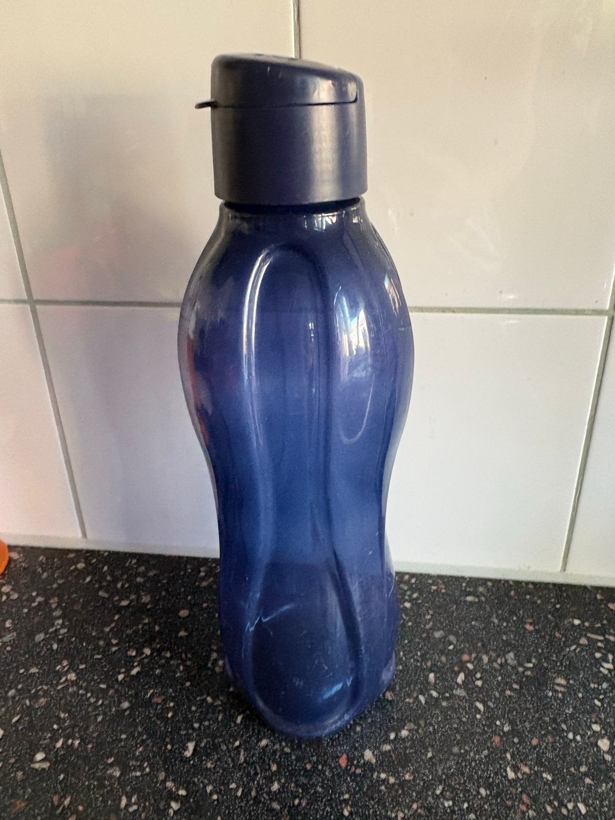 Tupperware drinkfles blauw - 750 ml, Gebruikt, Blauw, Ophalen of Verzenden, Drinkfles