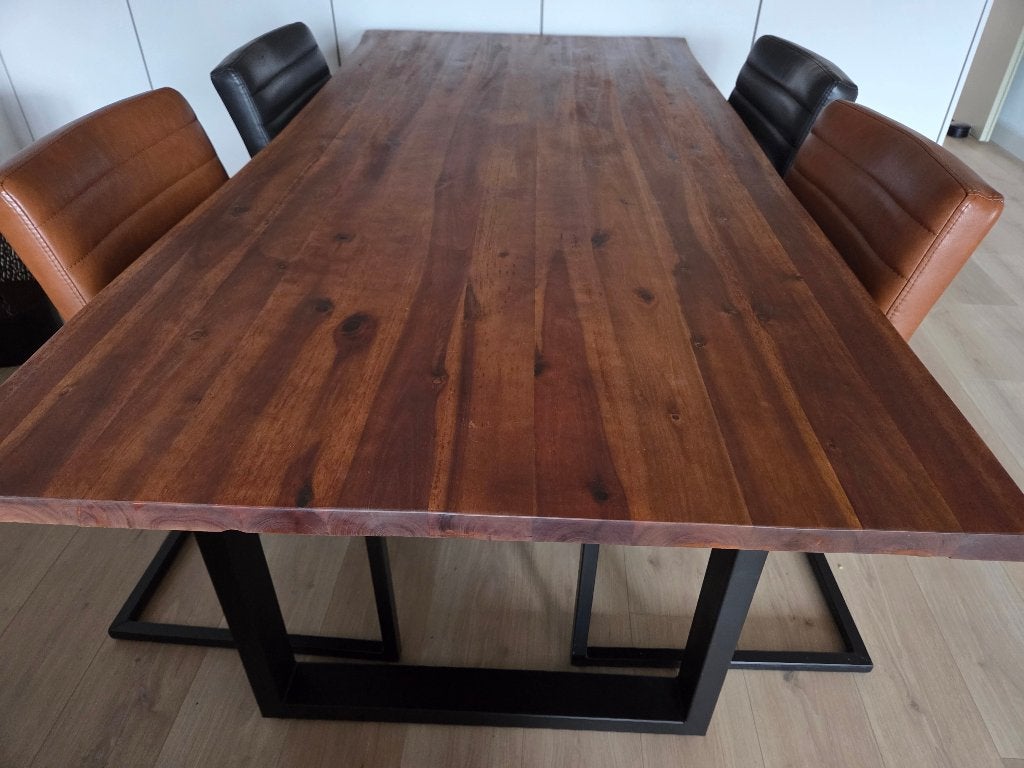 Set van 4 eetkamerstoelen, Ophalen, Gebruikt, Bruin, Vier
