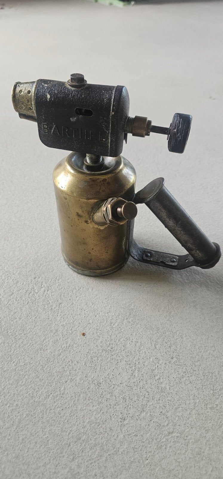 Vintage Barthel soldeerbrander - messing en metaal, Antiek en Kunst, Ophalen of Verzenden
