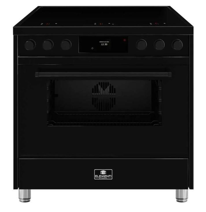 90 cm hoogglans zwart 6 zone inductiefornuis (refurbished), Witgoed en Apparatuur, Fornuizen, 60 cm of meer, Refurbished, Ophalen of Verzenden