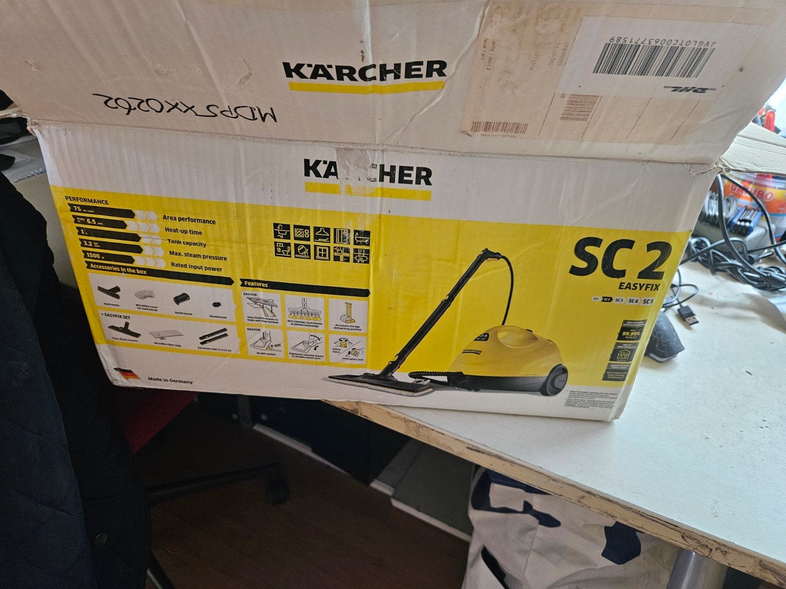 Kärcher SC 2 EasyFix stoomreiniger, Ophalen of Verzenden, Zo goed als nieuw, Doos, Minder dan 35 cm