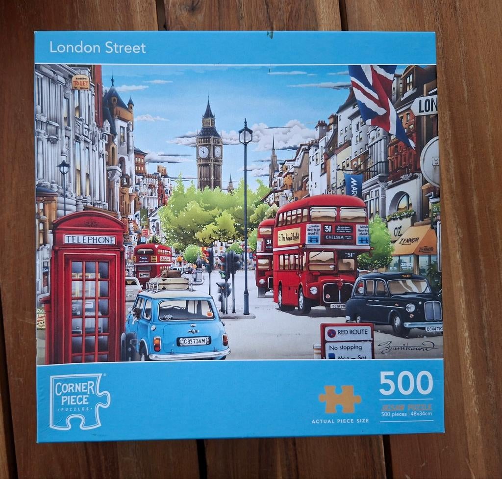 Corner Piece Puzzel London Street 500 stukjes, Ophalen of Verzenden, 500 t/m 1500 stukjes, Gebruikt, Legpuzzel