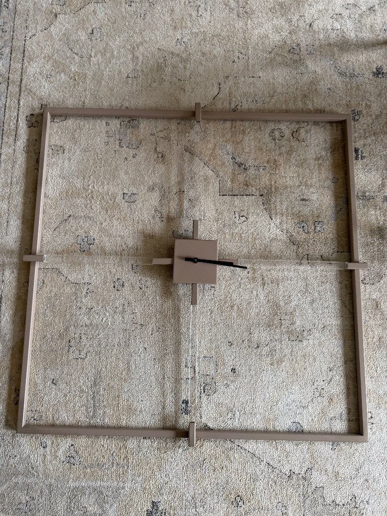 Wandklok 80x80, Modern, Ophalen, Zo goed als nieuw, Wandklok