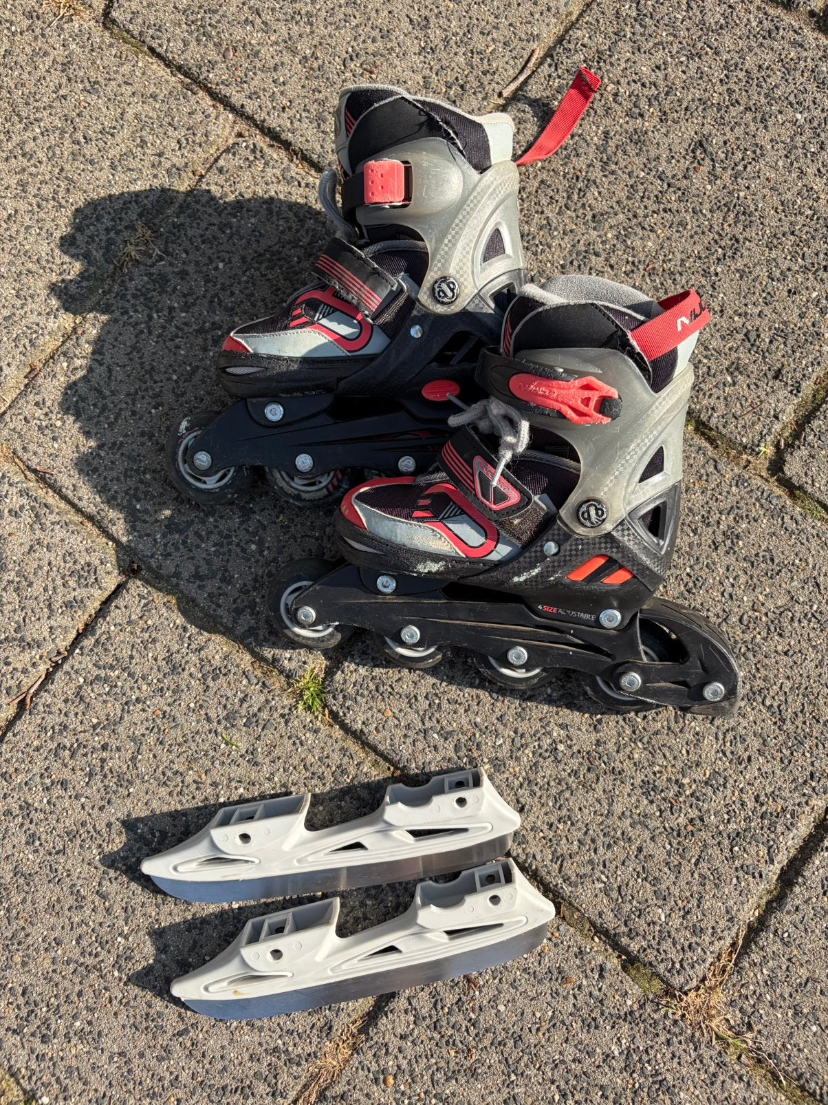Skeelers + schaatsen Nijdam maat 29-32, Ophalen, Kinderen, Inline skates 4 wielen, Verstelbaar