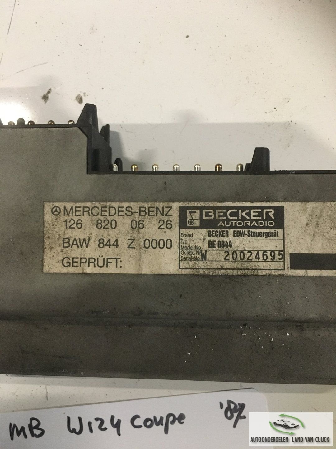 Mercedes W124 1987 Becker computer / Relais  Mb nr: 126 820, Gebruikt, -, -, Ophalen of Verzenden