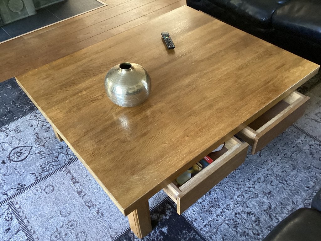 Salontafel, Ophalen, Gebruikt, 100 tot 150 cm, Eikenhout
