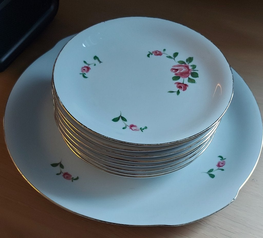Gebakstel vintage 9 delig Westerling, Antiek en Kunst, Ophalen