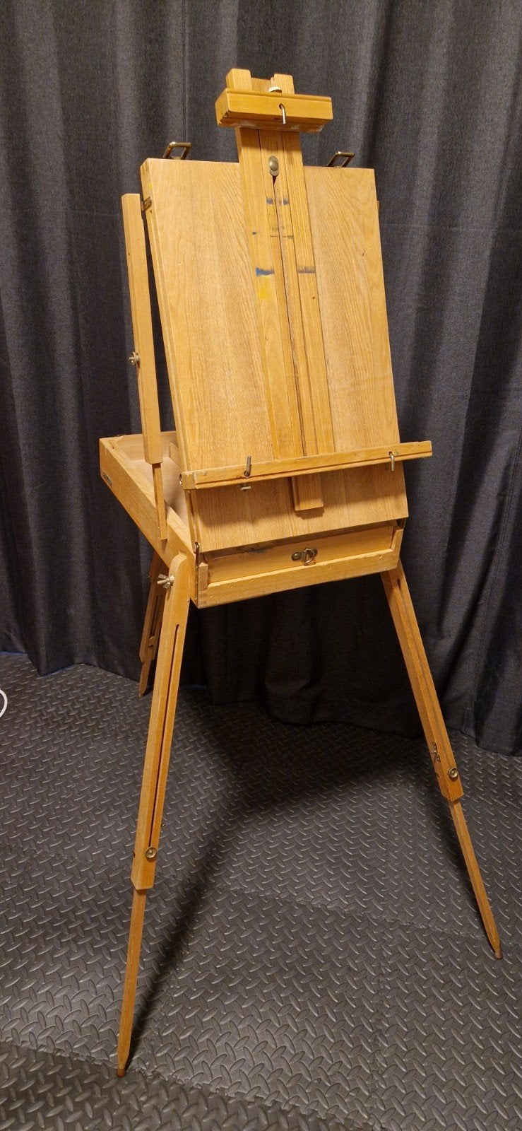 Houten schildersezel met olieverf en toebehoren, Ophalen, Gebruikt, Olieverf