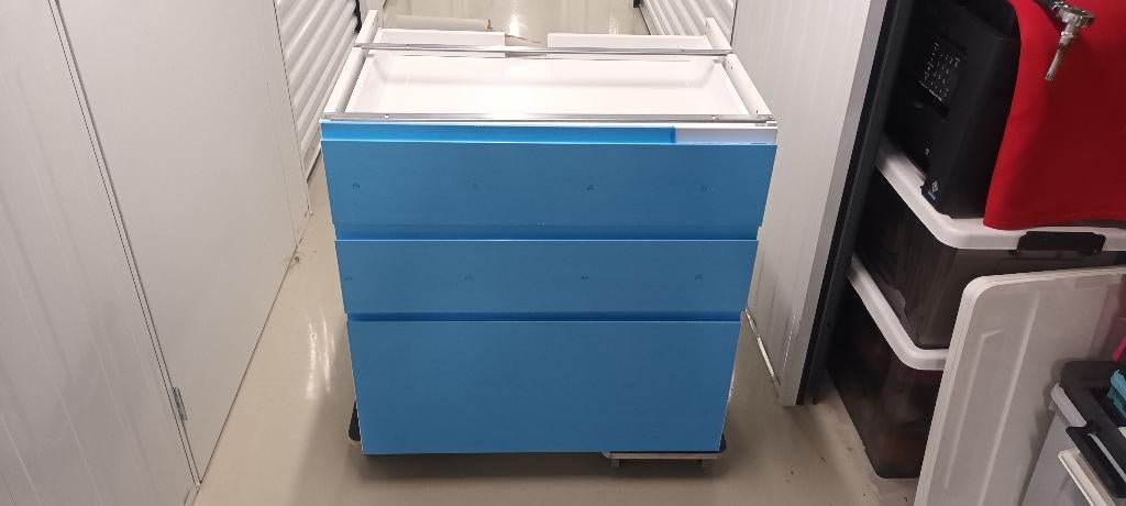 IKEA 80CM MAXIMERA KEUKEN LADEBLOK MET VOXTORP FRONTJES, Ophalen, Wit, 50 tot 100 cm, Zo goed als nieuw