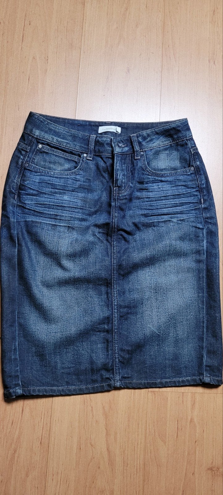 Jeans rok.  Turnover, Kleding | Dames, Rokken, Blauw, Zo goed als nieuw, Knielengte, Maat 36 (S)