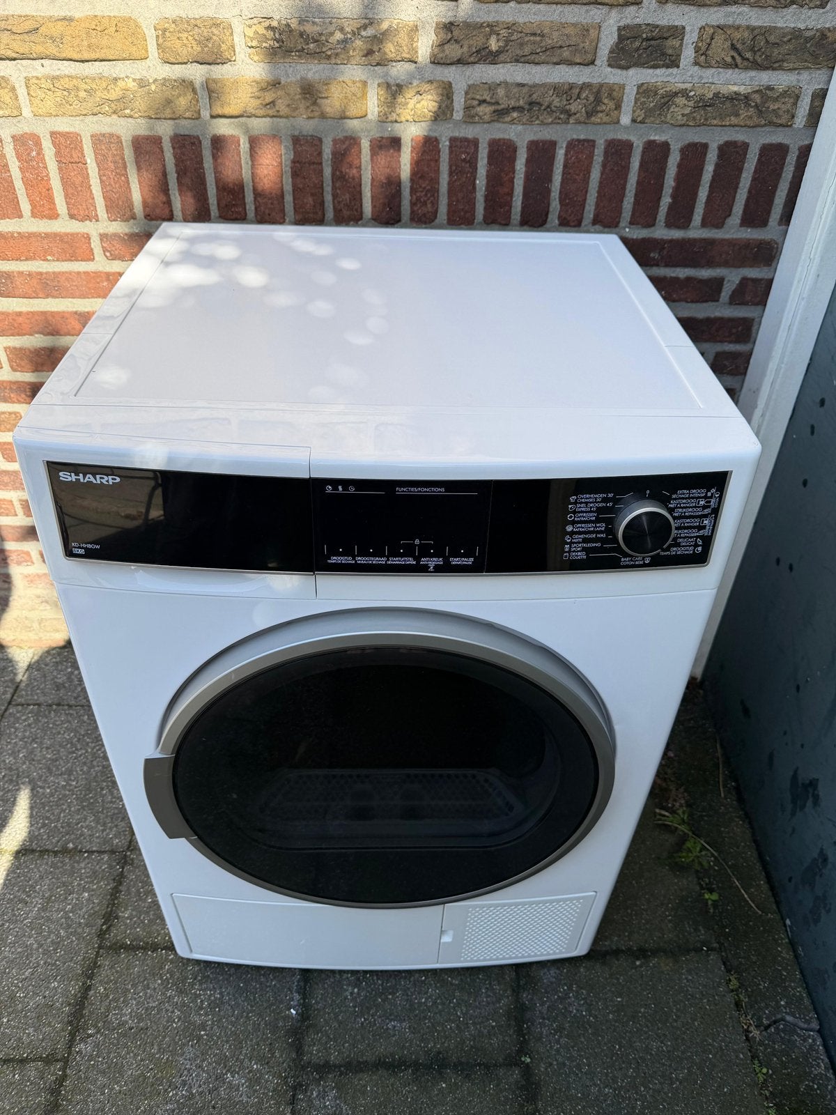 Sharp 8KG Warmtepomp Droger, Ophalen, 8 tot 10 kg, Zo goed als nieuw, 85 tot 90 cm