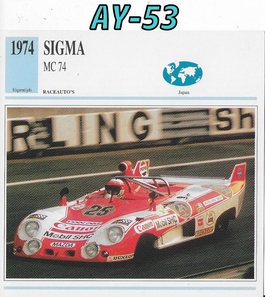 Ay53 autokaart sigma mc 74 ( 1974 ), Ophalen of Verzenden, Zo goed als nieuw, Auto's