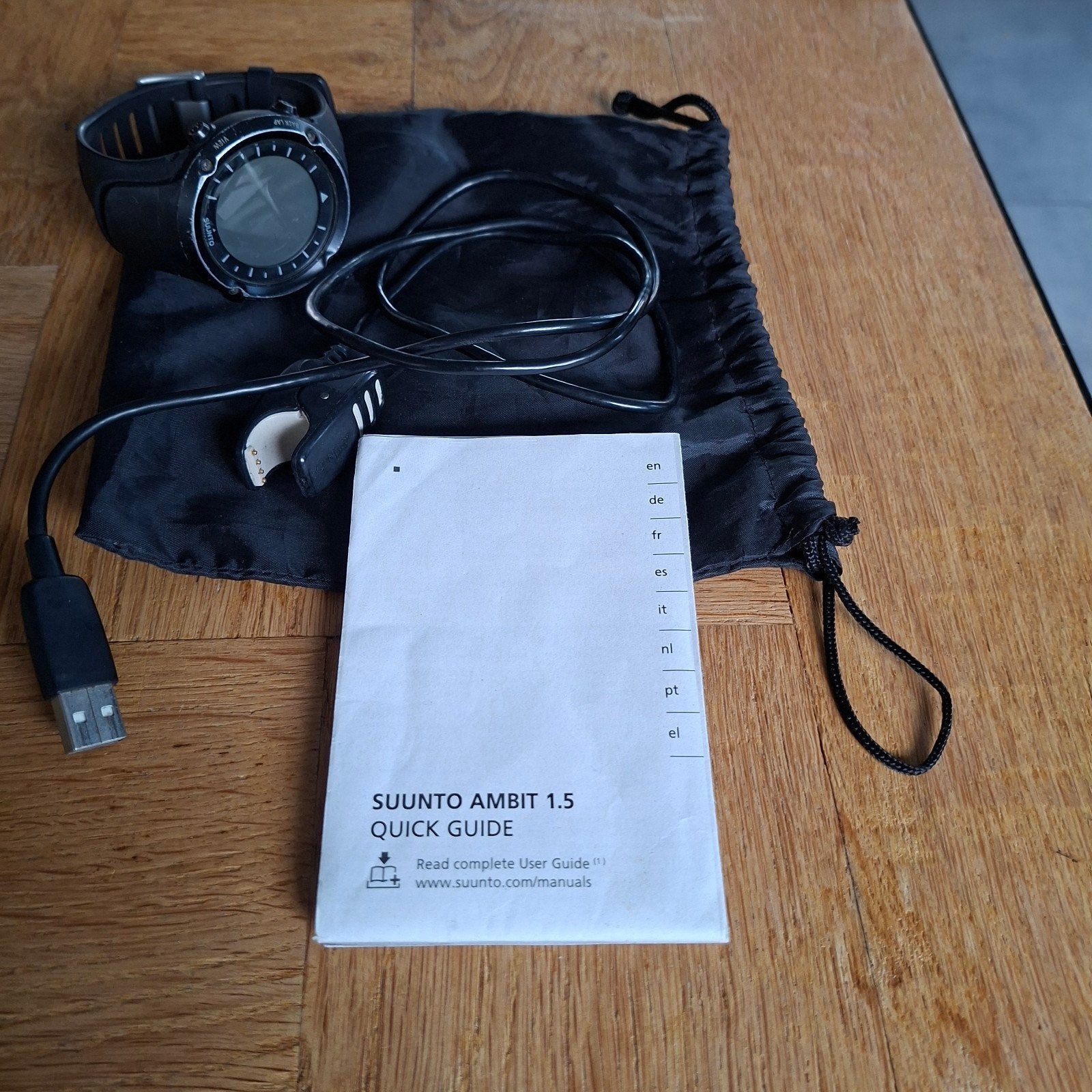 Suunto Ambit 1.5 sporthorloge - 100% werkend, Gebruikt, Hoogte, Zwart, Ophalen of Verzenden