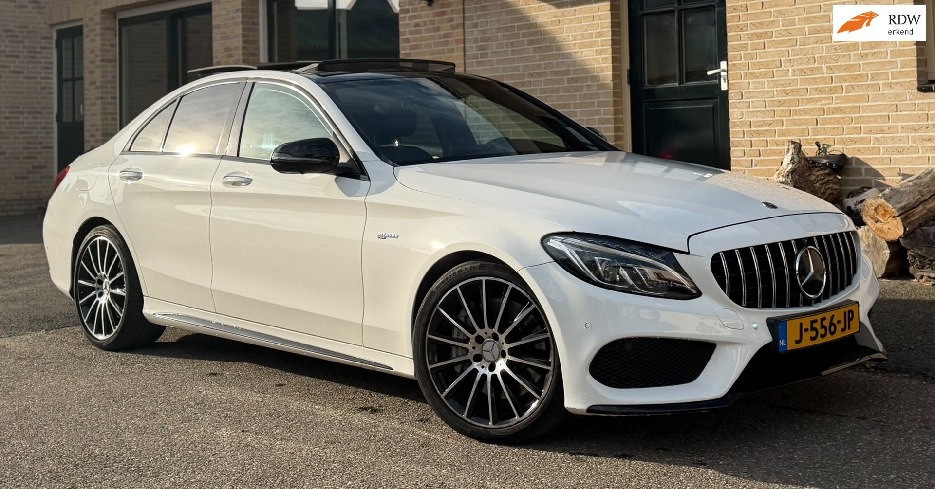 Mercedes-Benz C-klasse AMG C43 4MATIC |PANO|360|ACC|KEYLESS, Auto's, 367 pk, Leder, Bedrijf, Vierwielaandrijving