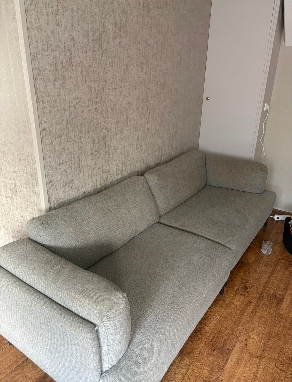 Gratis Comfortabele grijze driezitsbank - gebruikt, Ophalen, 250 tot 300 cm, Gebruikt, Driepersoons