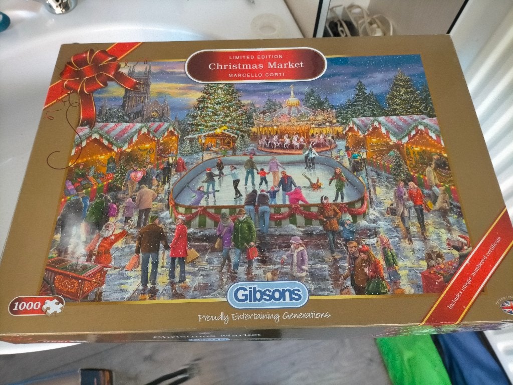 legpuzzel 1000 st gibson, Ophalen of Verzenden, 500 t/m 1500 stukjes, Zo goed als nieuw, Legpuzzel