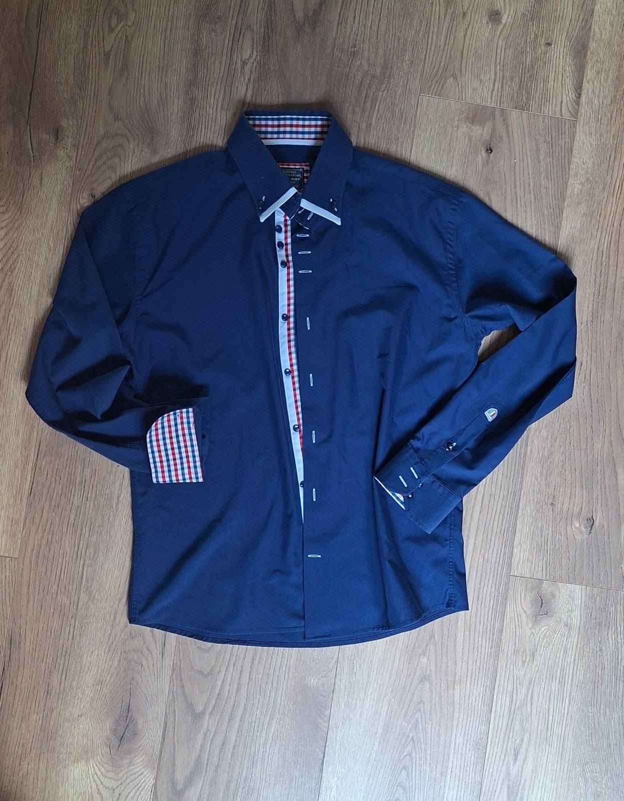 Heren overhemd met leuke accenten - Arya Boy, Kleding | Heren, Arya Boy, Blauw, Ophalen of Verzenden, Zo goed als nieuw