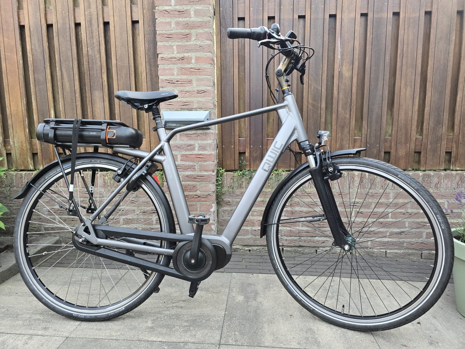 Qwic Premium MN7 elektrische herenfiets 60cm, Gebruikt, Velgrem, Versnellingen, 57 tot 61 cm