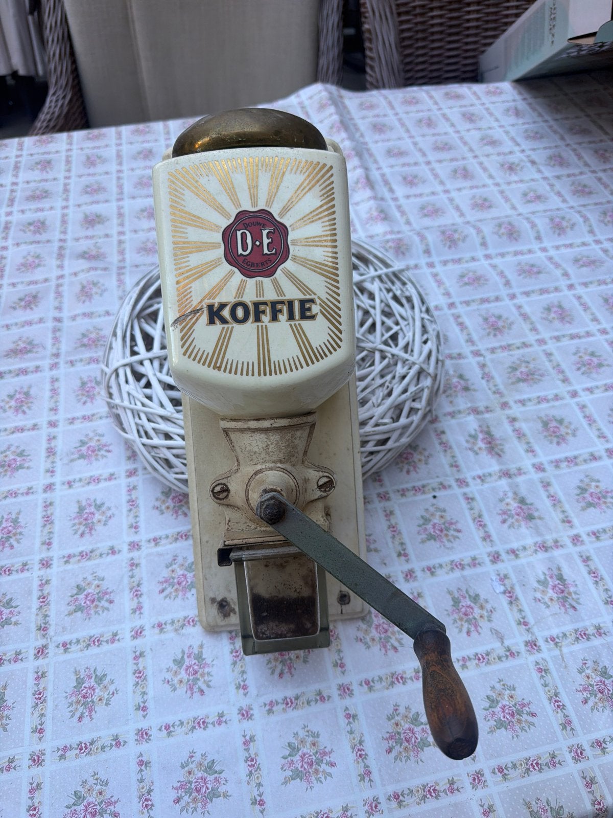 Vintage Douwe Egberts Koffiemolen - Wandmodel, Antiek en Kunst, Antiek | Keukenbenodigdheden, Ophalen of Verzenden