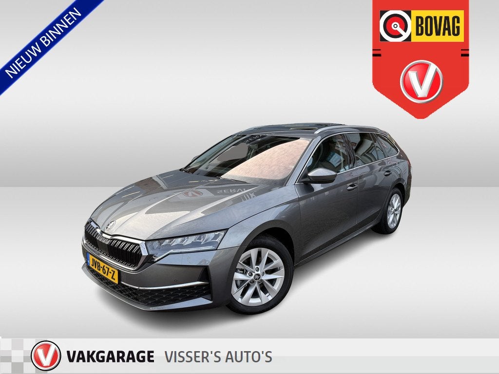 Skoda Octavia Combi 1.5 TSI MHEV Sportline Business | voorst, Auto's, Skoda, Stof, Euro 6, 4 cilinders, Grijs