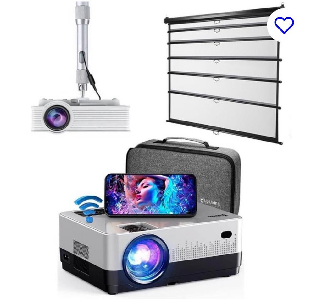 UpLiving LCD Mini Beamer & scherm 100 inch WiFi + Bluetooth, Ophalen of Verzenden, Nieuw, LED