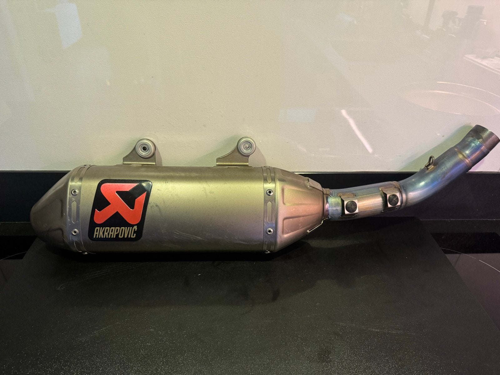 Akrapovič Titanium Uitlaat KTM SXF 250/450 Husqvarna GasGas, Ophalen of Verzenden, Gebruikt