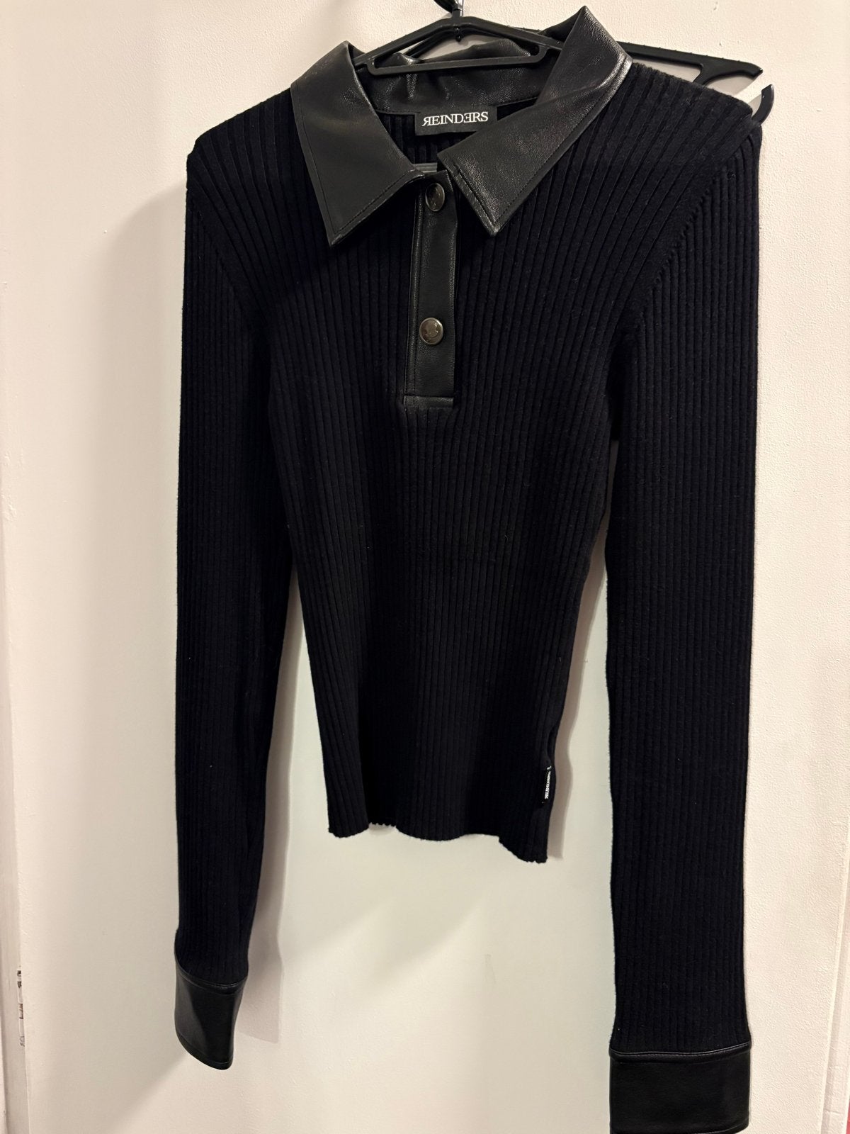 Reinders trui met leren details M/L, Kleding | Dames, Tops, Reinders, Zwart, Maat 42/44 (L), Ophalen of Verzenden