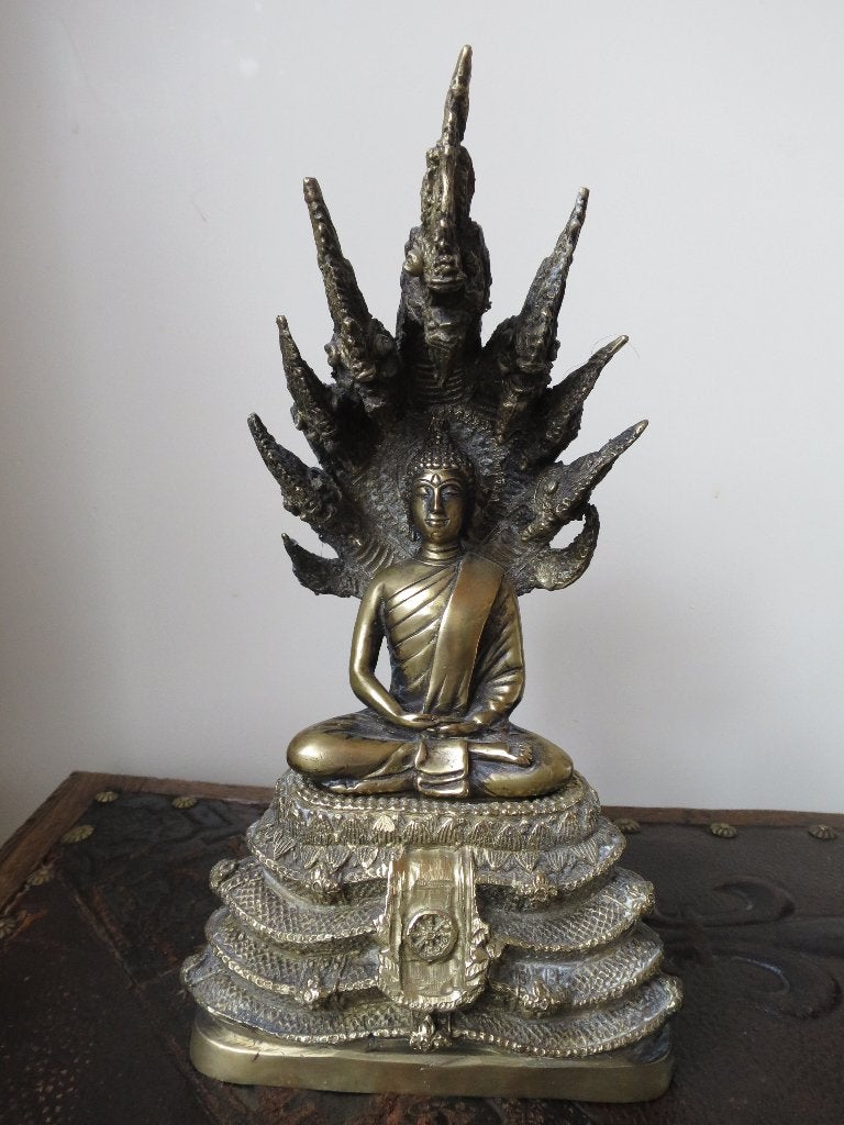 WAARDEVOL ANTIEK ZWAAR KOPER BOEDDHA BEELD 23/13 CM, Antiek en Kunst, Antiek | Koper en Brons, Ophalen of Verzenden, Koper
