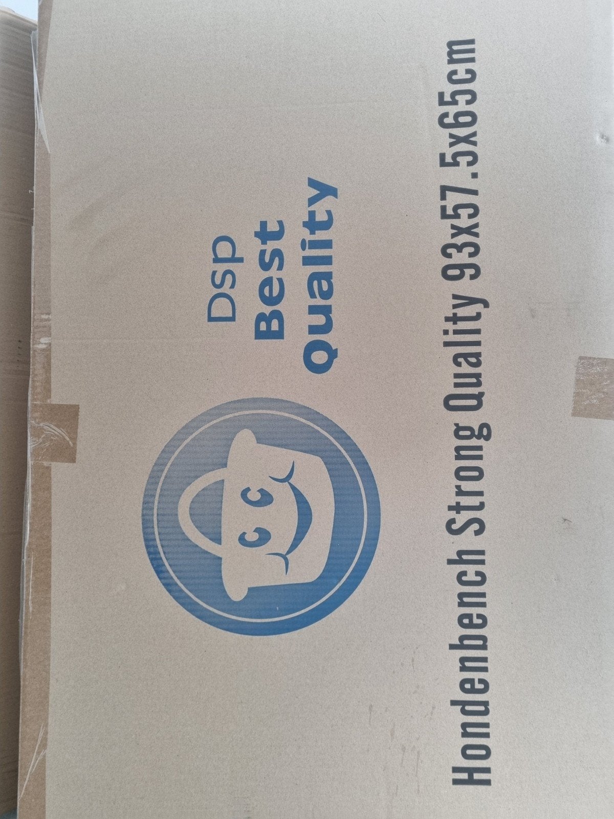 Honden bench met doos / zwart, Dieren en Toebehoren, Hondenbenches, Ophalen, Zo goed als nieuw