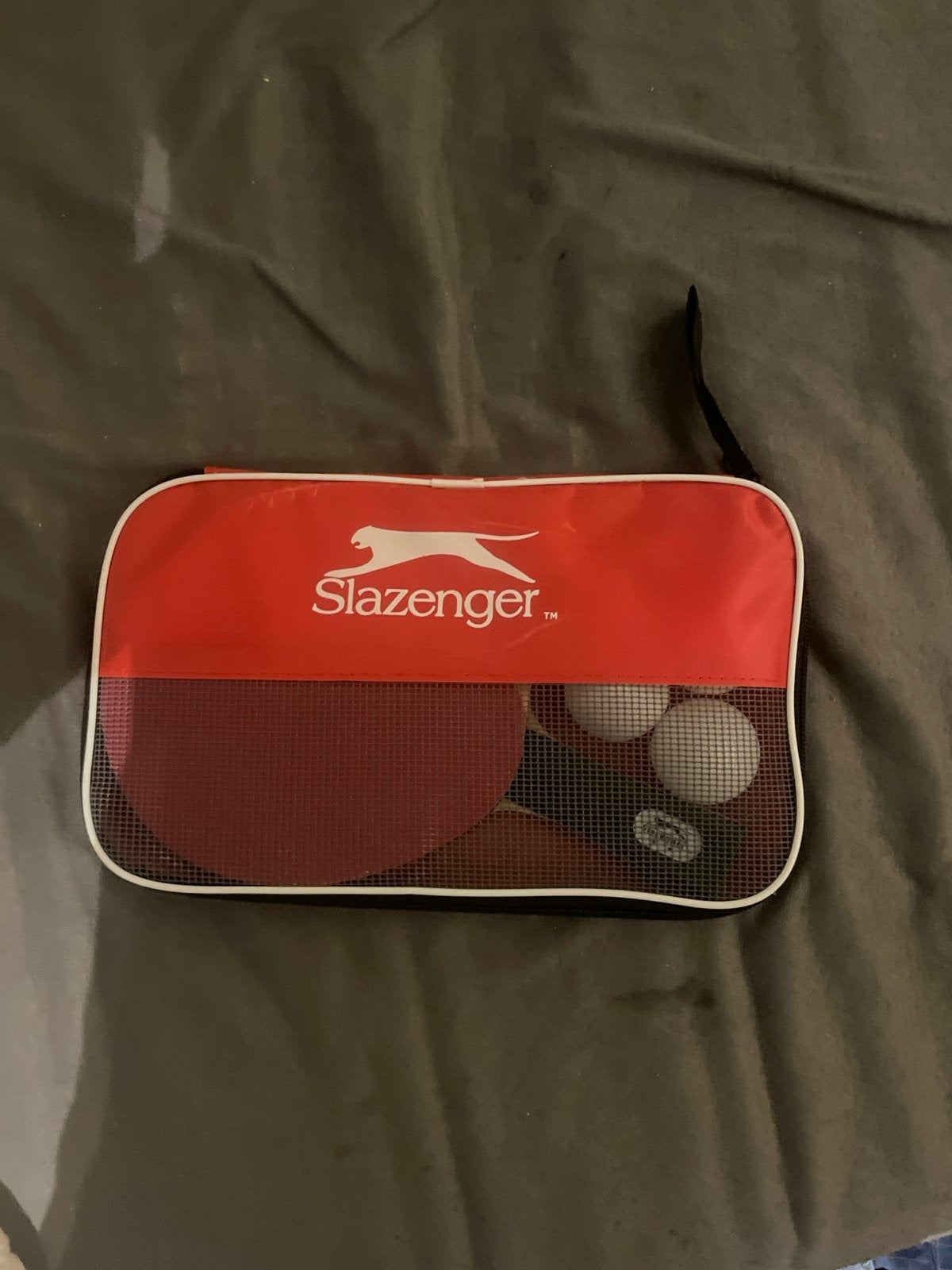 Slazenger Ping Pong set: 2 batjes en 3 balletjes, Ophalen of Verzenden, Gebruikt, Net, Batje(s) of Balletje(s)